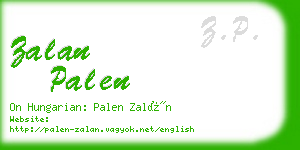 zalan palen business card